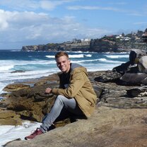 Victor, from the Netherlands, at the coast in Australia Australia Internship, Biology Internship Australia, Internship Sydney